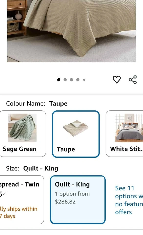 GIFTABLE-Levtex Home Cross Stitch Reversible King Quilt Set - photo 2