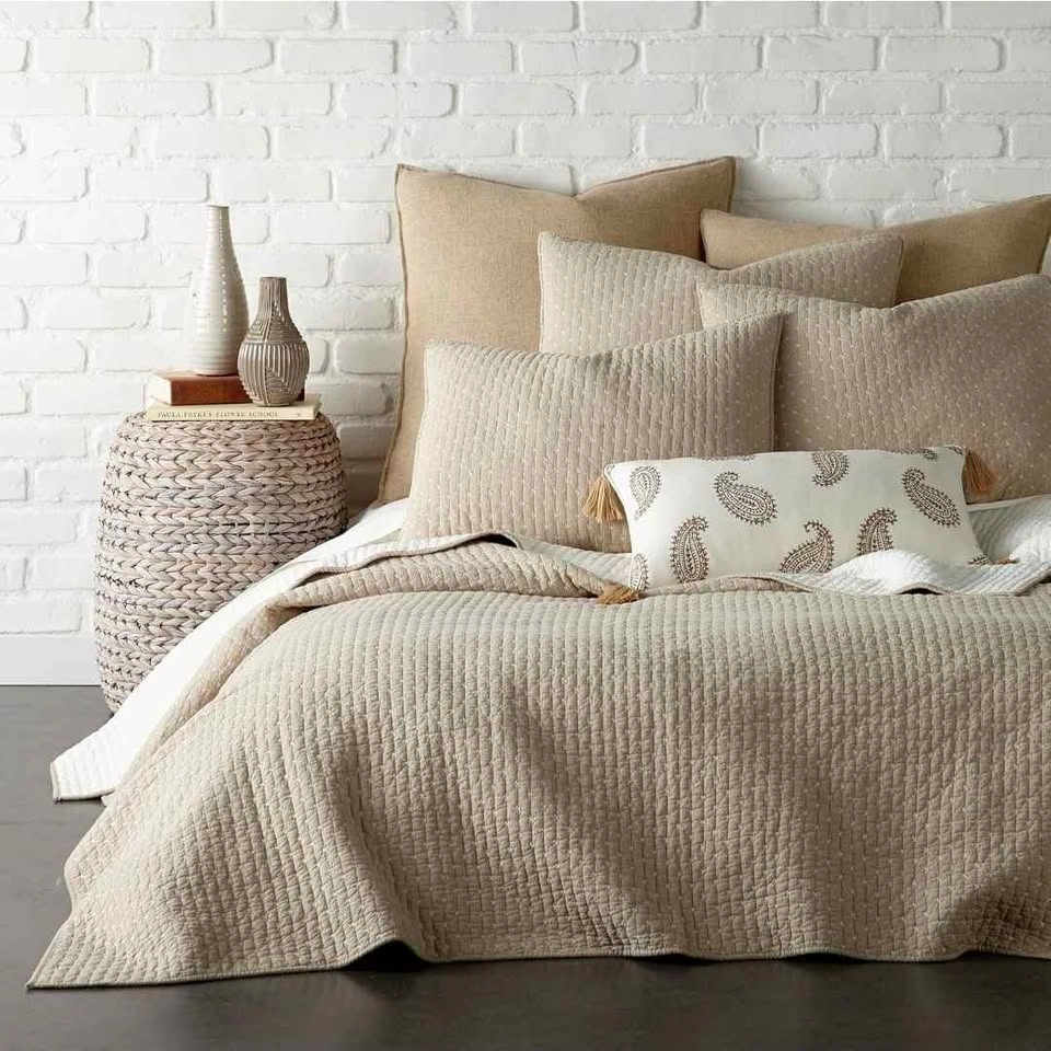 GIFTABLE-Levtex Home Cross Stitch Reversible King Quilt Set - photo 3