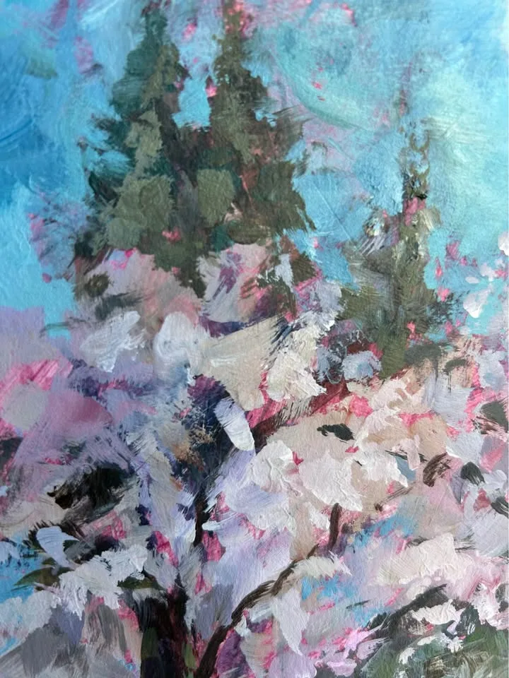 "Blossom Frolic" Original Acrylic Painting image indicator(3)