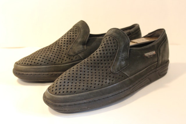 US 8 Male Mephisto Air-Jet black leather slip-on loafers - photo 3