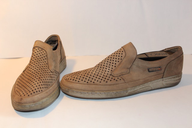 US 8 Male Mephisto Air-Jet brown leather slip-on loafers - photo 4