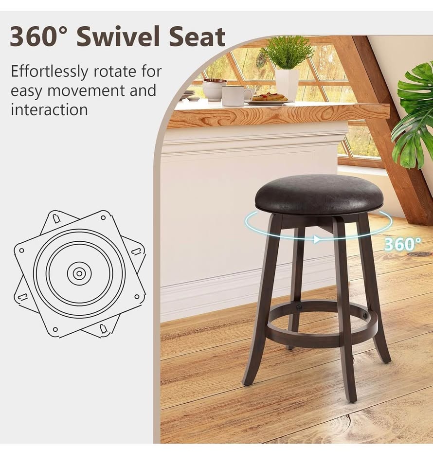 Counter Height Bar Stools Set of 2 - photo 5