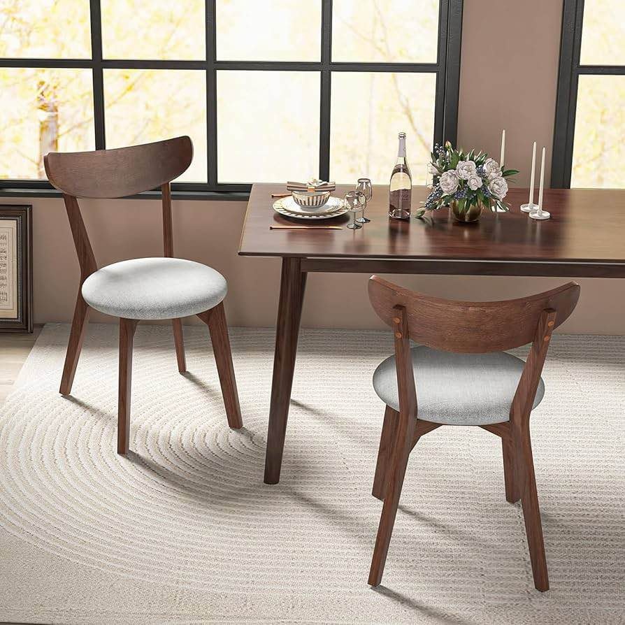 Solid Wood Dining Chair with Cushioned Seat - photo 2