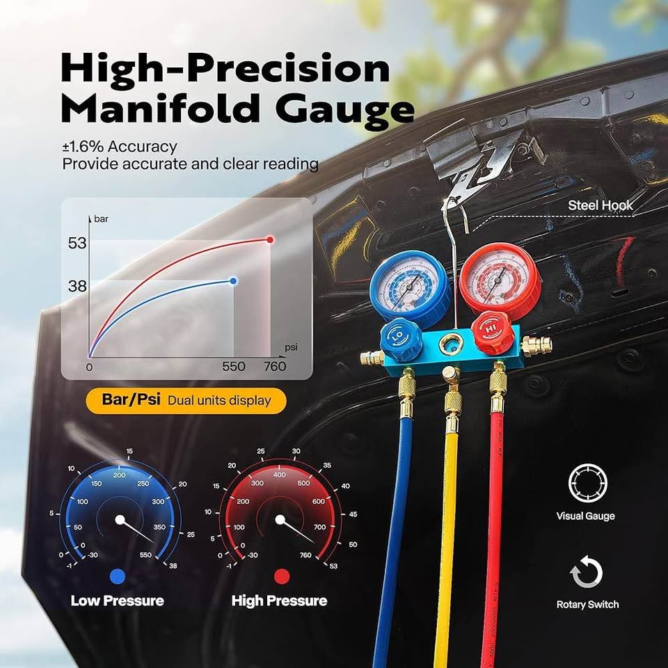 VIVOHOME AC Manifold Gauge Set - photo 4