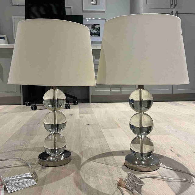 Two glass lamps
