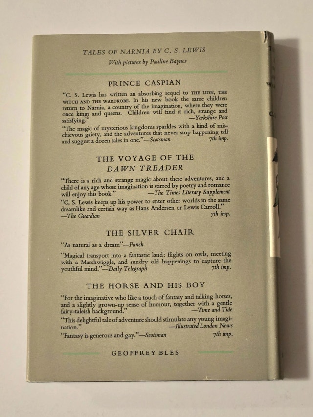 THE LION, THE WITCH AND THE WARDROBE 1969 UK ed. - photo 3