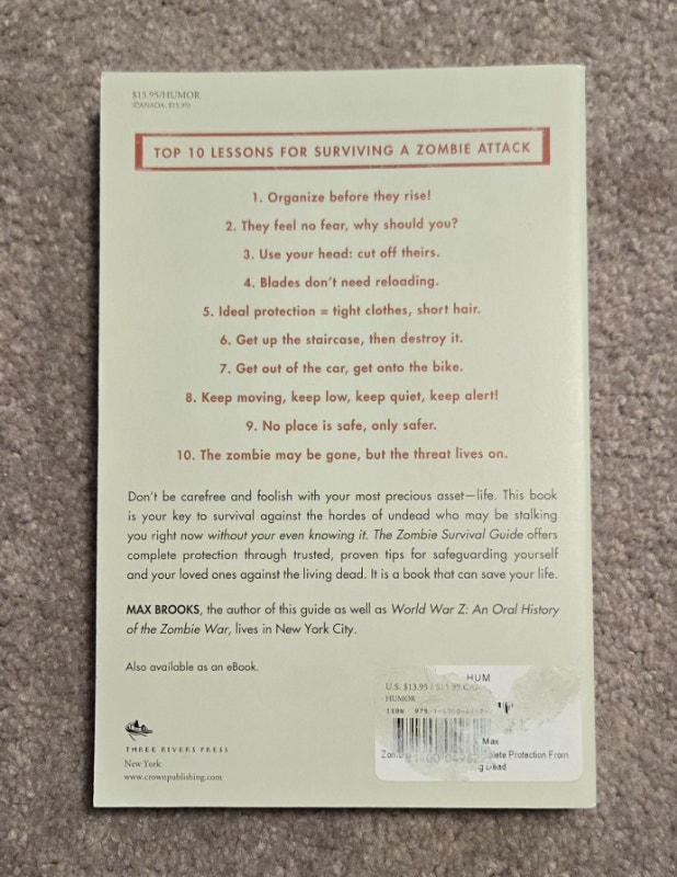 The Zombie Survival Guide by Max Brooks - photo 2