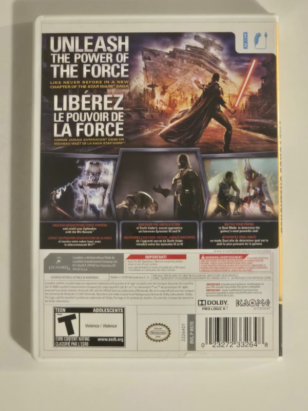 Nintendo Wii Star Wars The Force Unleashed - photo 5