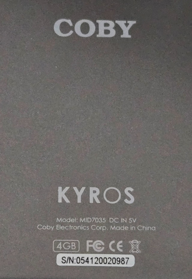 Coby Kyros MID7035-4 7" Tablet MISSING PARTS - photo 3