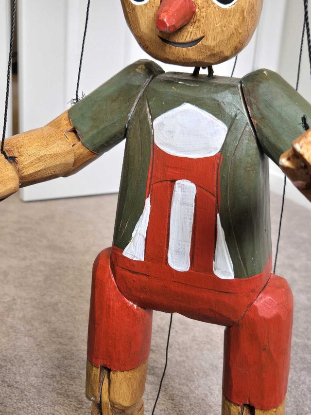 Vintage Wooden Pinocchio Marionette - photo 5