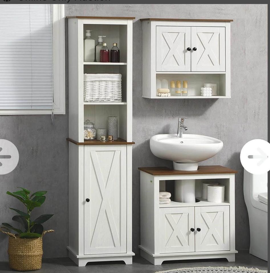 new open box tall slim bathroom storage - photo 3
