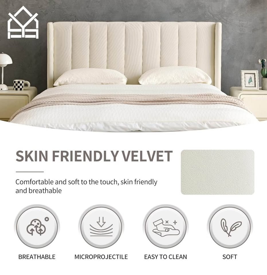 King size Cream color Bed Frame (brand new) - photo 5