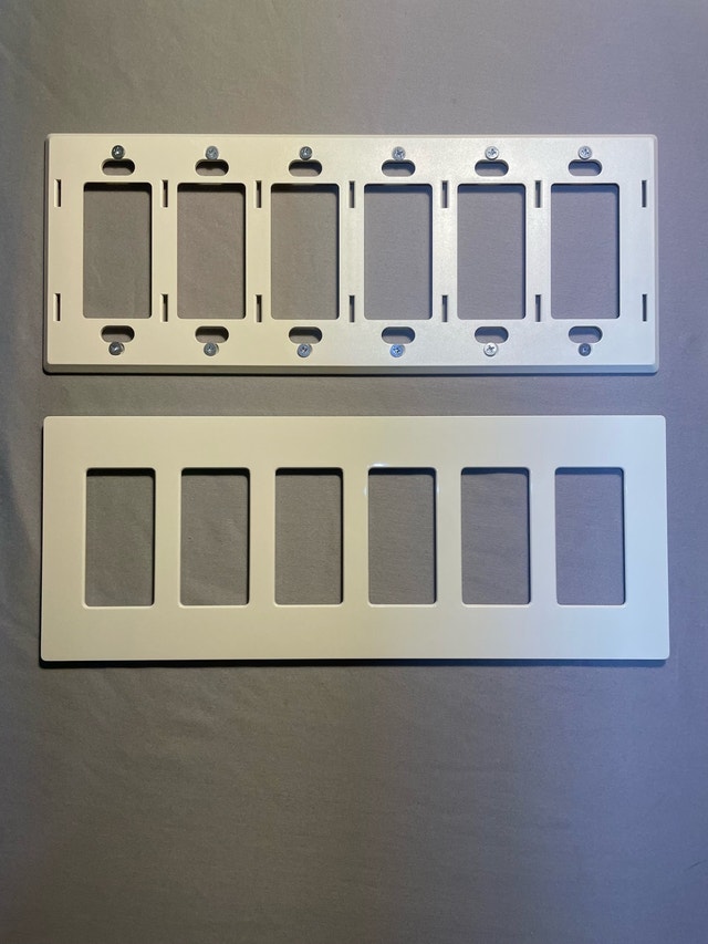6-Gang White Decora Wall Plates