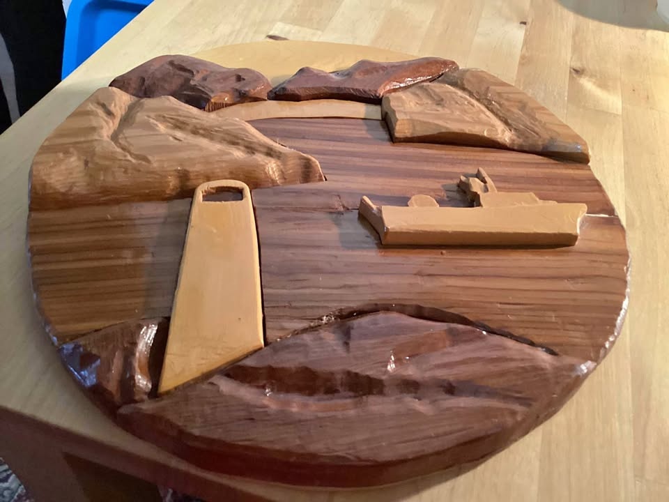 Handmade wooden decoration