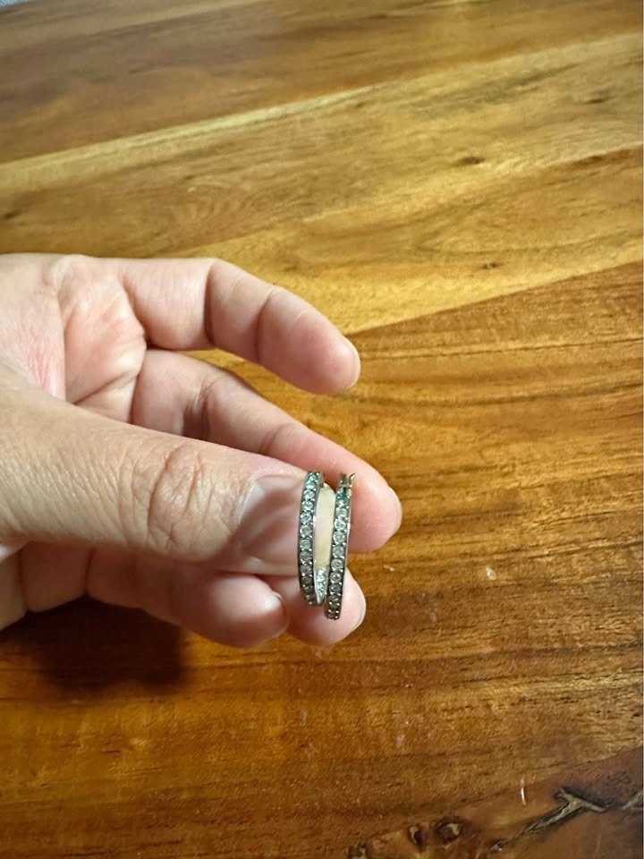 Authentic Swarovski hoop earrings