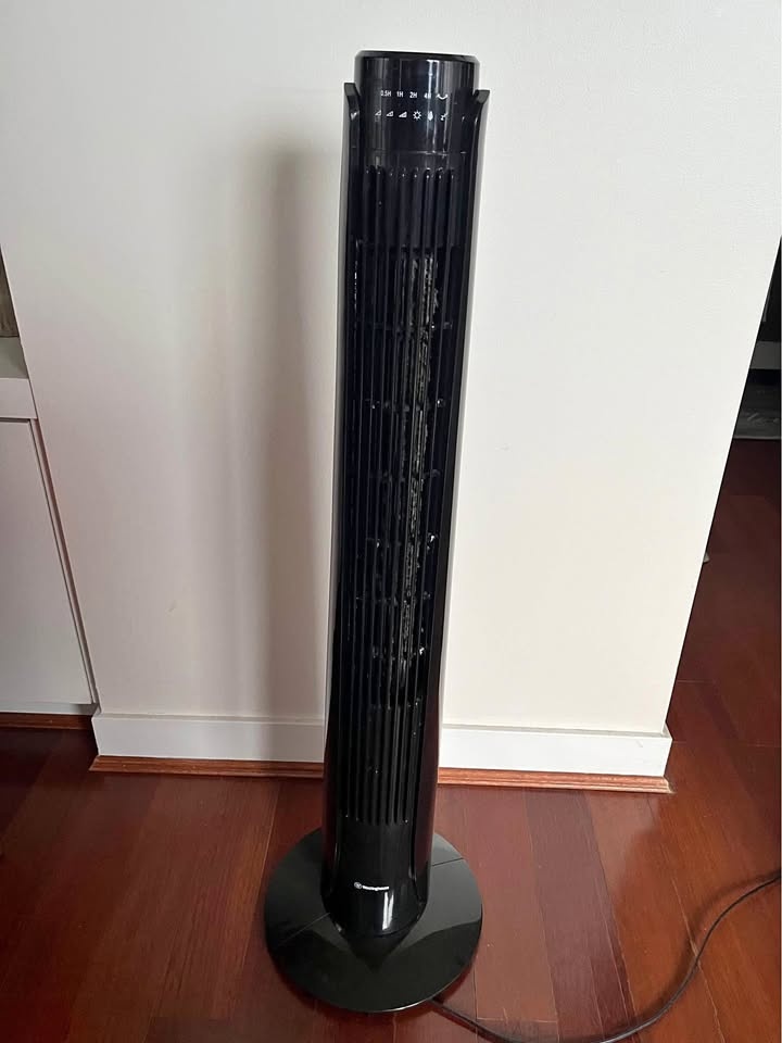 Westinghouse oscillating tower fan — black — $15