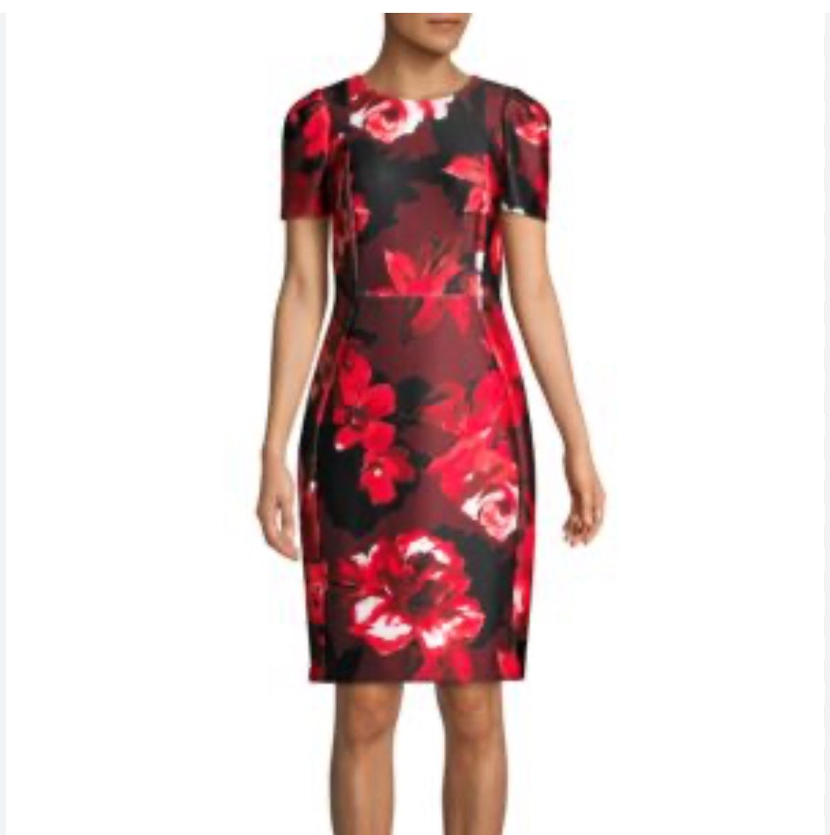 Calvin Klein Holiday Floral Dress 14 W - photo 3