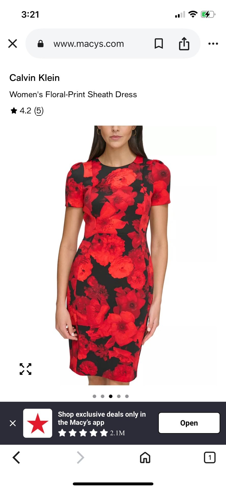 Calvin Klein Holiday Floral Dress 14 W - photo 4