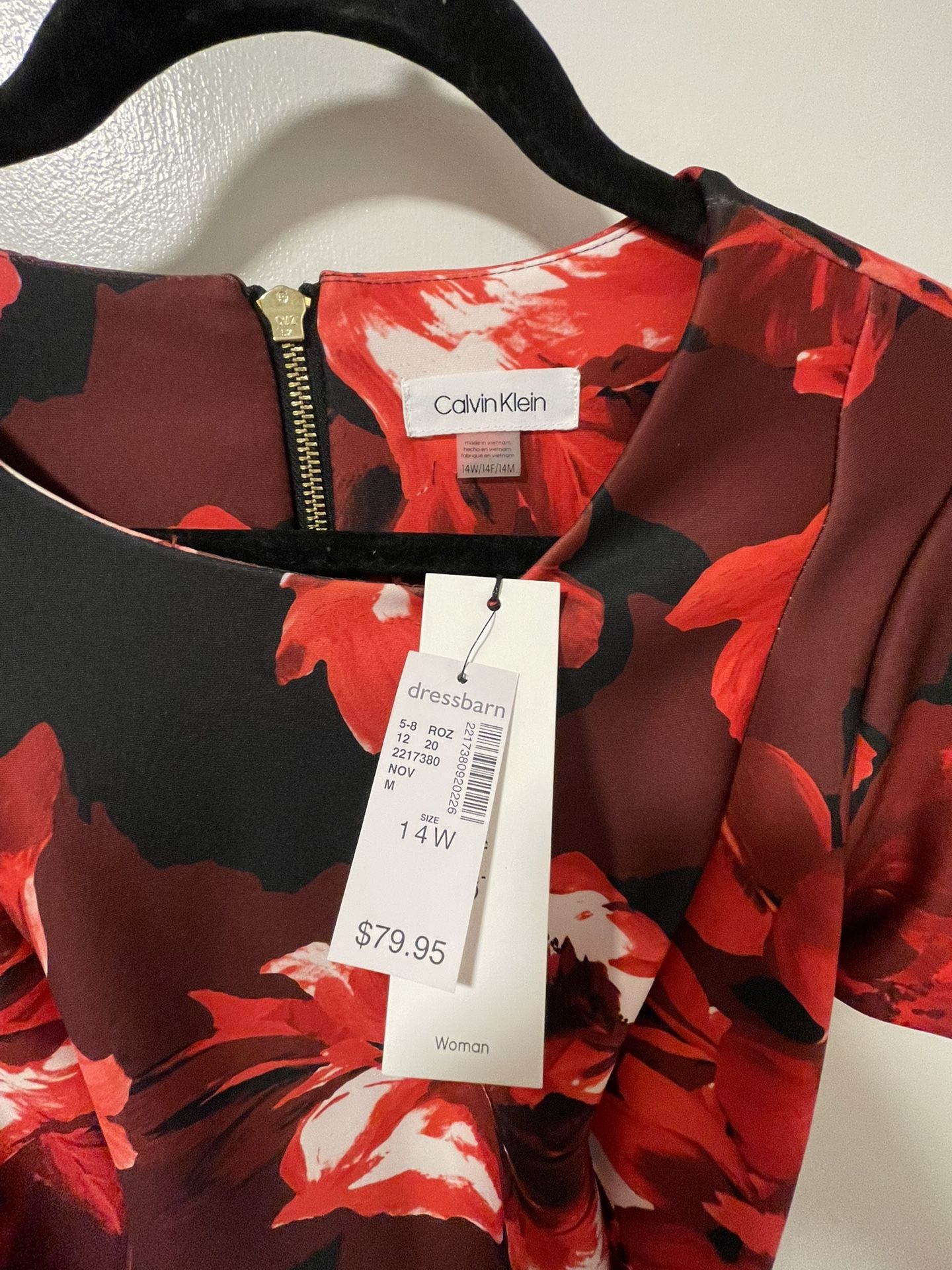 Calvin Klein Holiday Floral Dress 14 W - photo 5