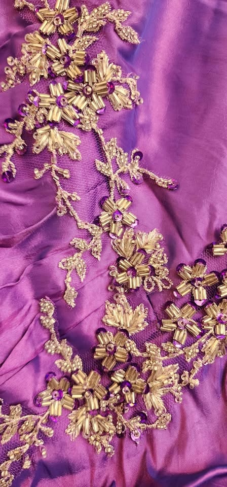 Purple strapless ruched prom dress - photo 4