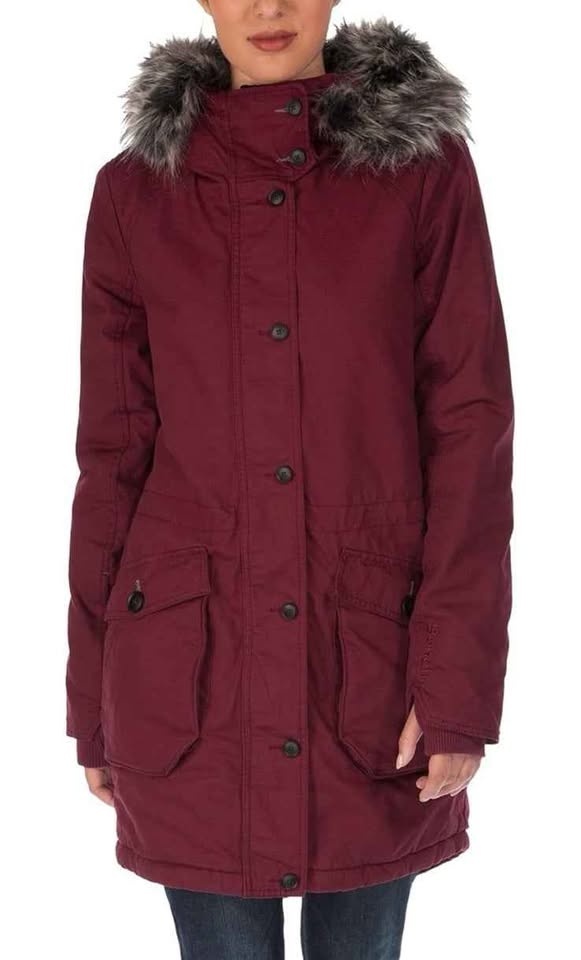 Hollister women's sherpa fur hooded jacket - photo 5