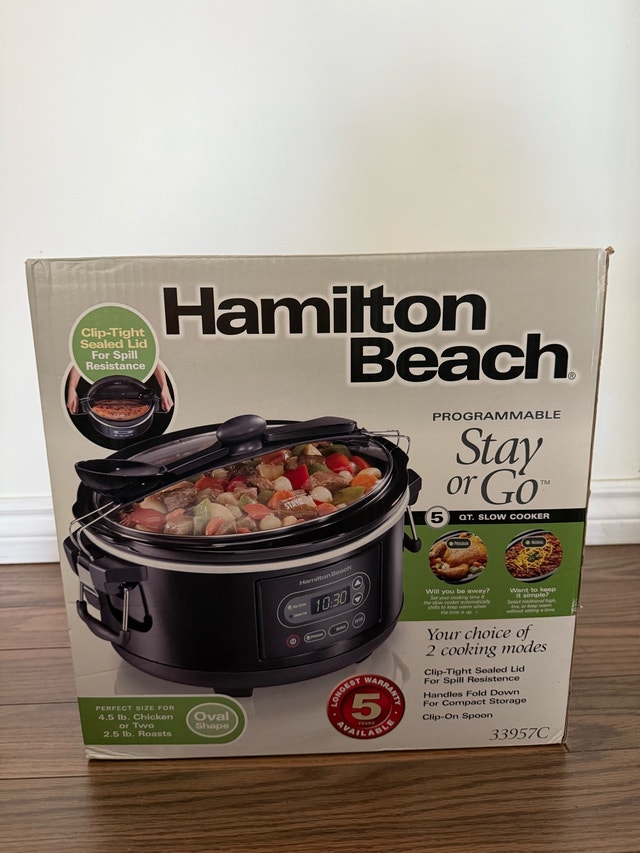 MOVING SALE - brand new Hamilton Beach Programmable Slow Cooker
