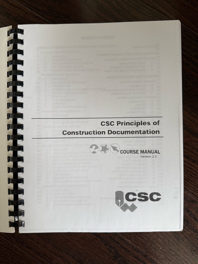 CSC Principles of Construction Documentation (copy)