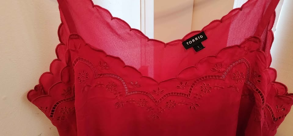 Torrid eyelet trim sleeveless blouse - photo 5