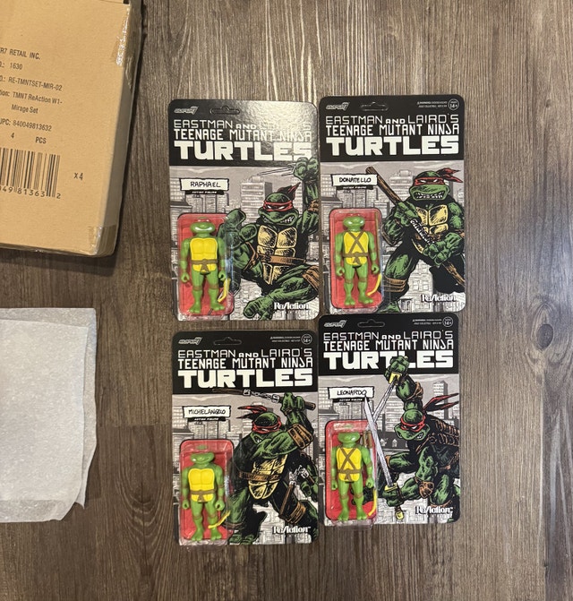 Mirage comic TMNT Super7 ReAction set