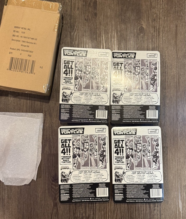 Mirage comic TMNT Super7 ReAction set - photo 2