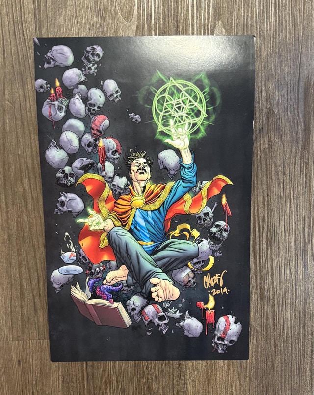 Dr Strange art print signed by artist Chris Johnson