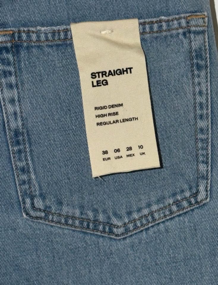 Brand New Massimo Dutti Straight-Leg High-Waist Jeans - photo 3