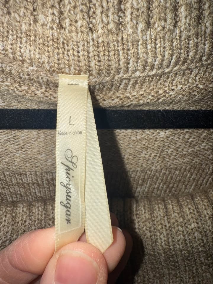 Ladies Cowl Neck Sweater Dress -Size L - Beige - photo 3