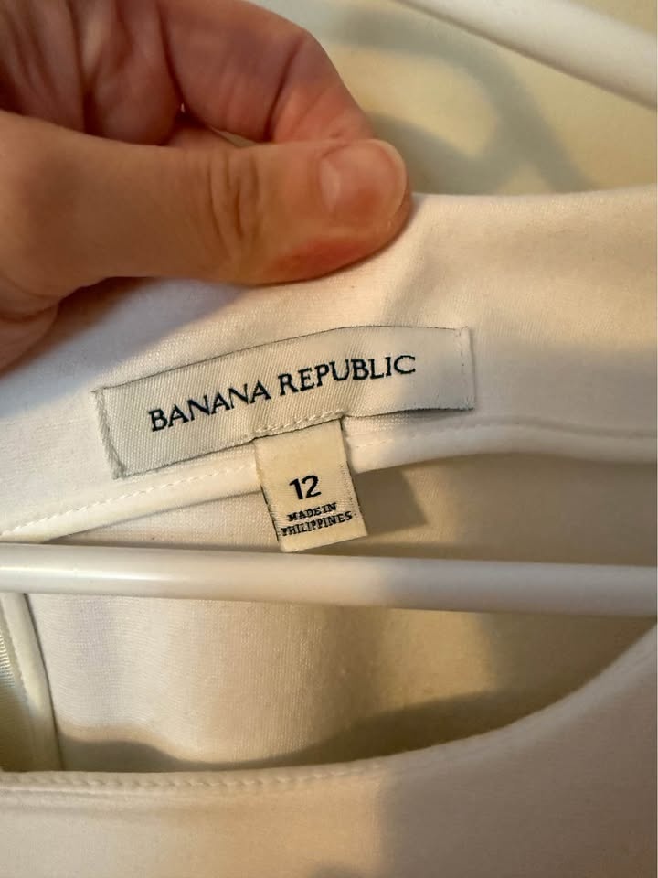 Ladies Banana Republic T-Shirt Dress - Size 12 - Black & White - photo 3