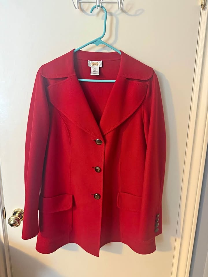 Vintage Ladies Talbots Light Jacket/Blazer - Size 12 - Red