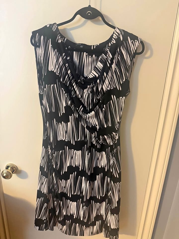 Ladies Chaus Work Dress - Size L - Black & White