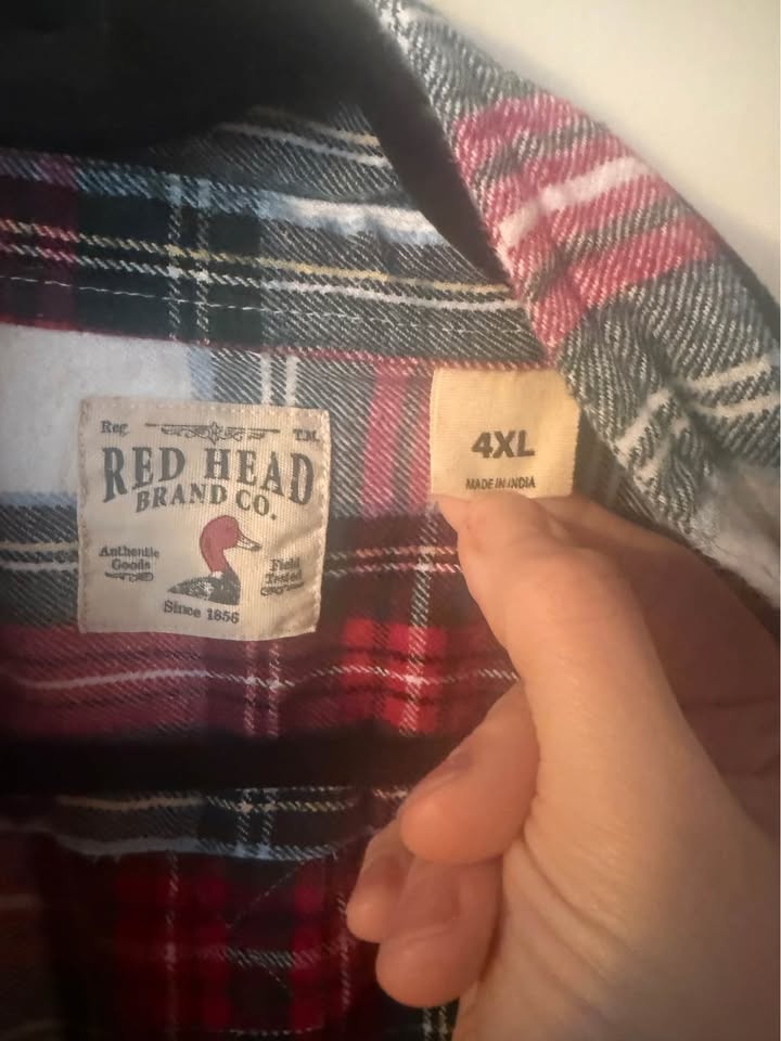 Vintage Men’s Flannel Shirt - Size 4XL - photo 3