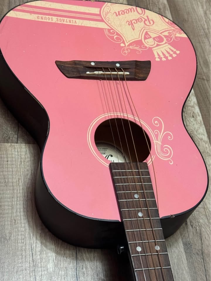 🎸 Pink Acoustic Guitar – Beginner / Kids Guitar – Easy Fix - photo 2