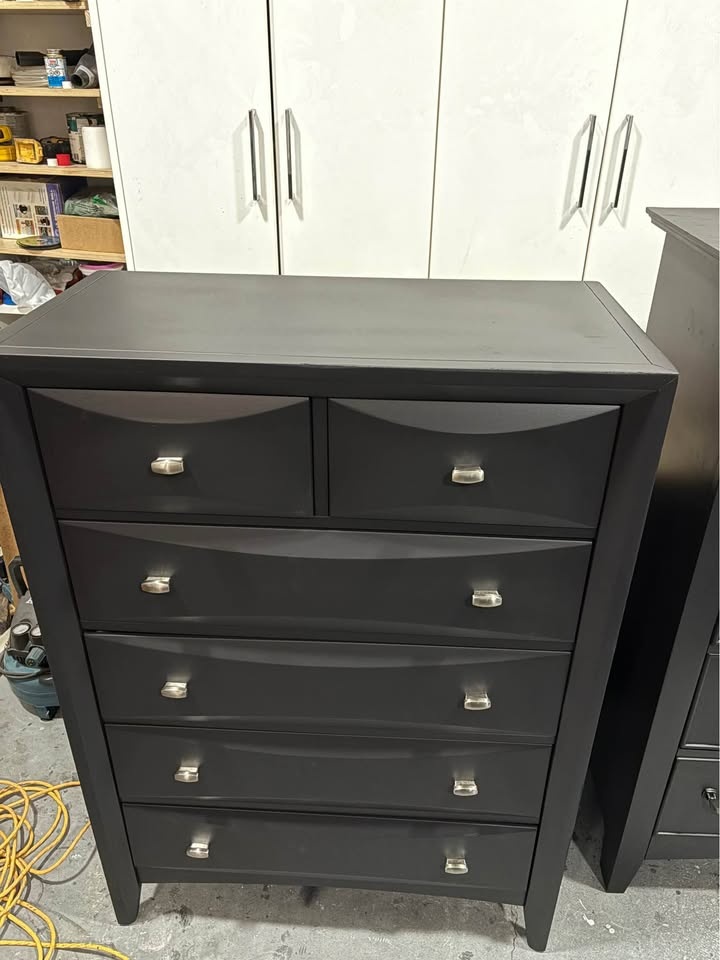 Beautiful upright black storage chest - like new