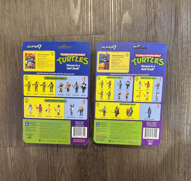TMNT Super7 ReAction Space Cadet Raph & Sewer Samurai Leo - photo 2