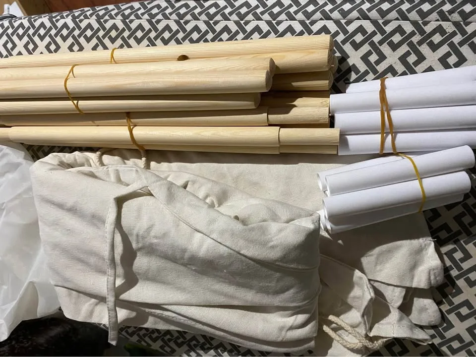 Teepee Tent for Kids for Girl or Boy - White Canvass image indicator(3)