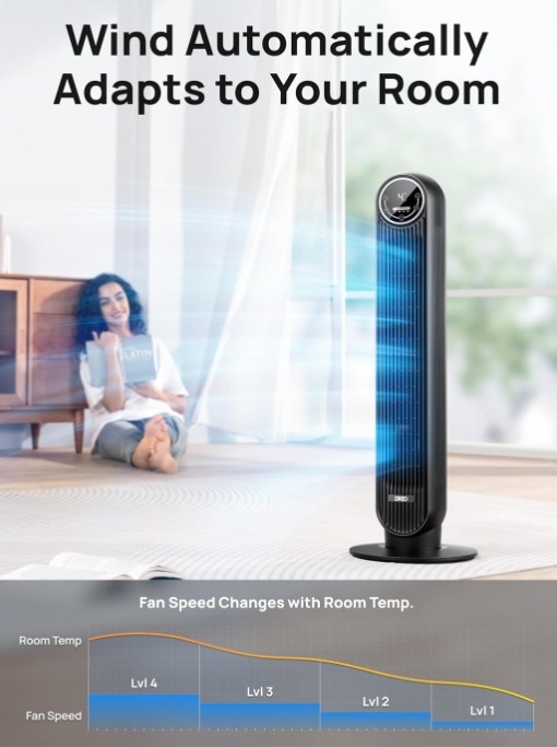 Dreo Tower Fan for Bedroom - photo 2