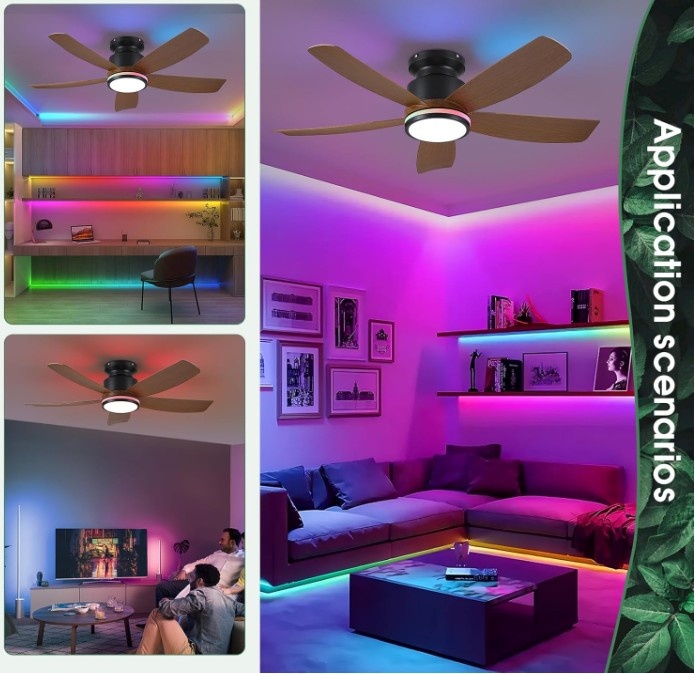 Ceiling Fans with Lights and Remote/APP, 41" - photo 3