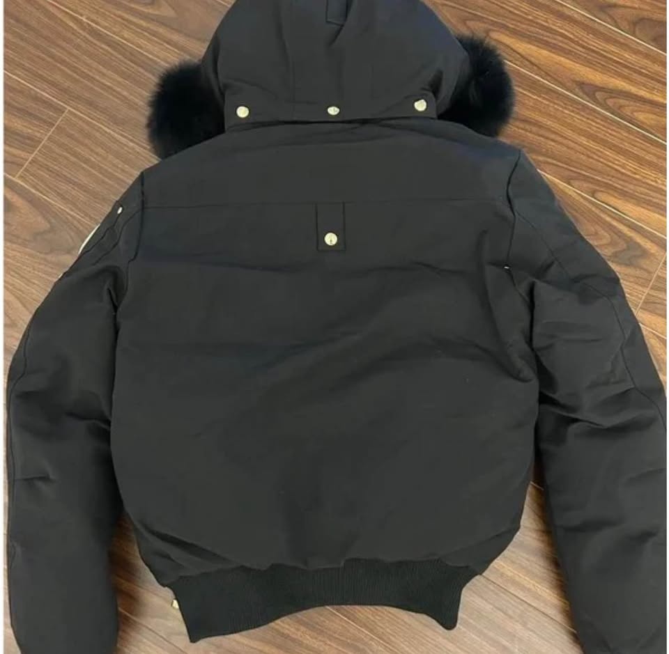 Black X Gold Moose Knuckles Bomber - photo 3