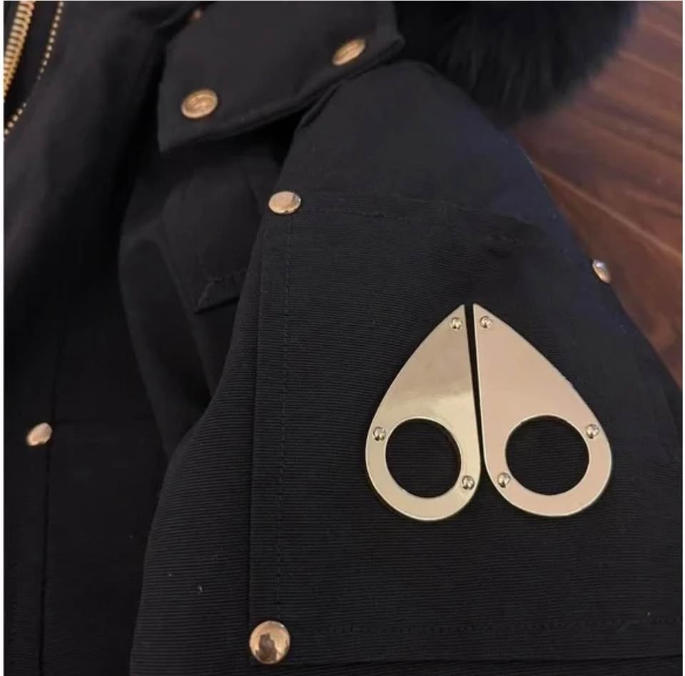 Black X Gold Moose Knuckles Bomber - photo 4
