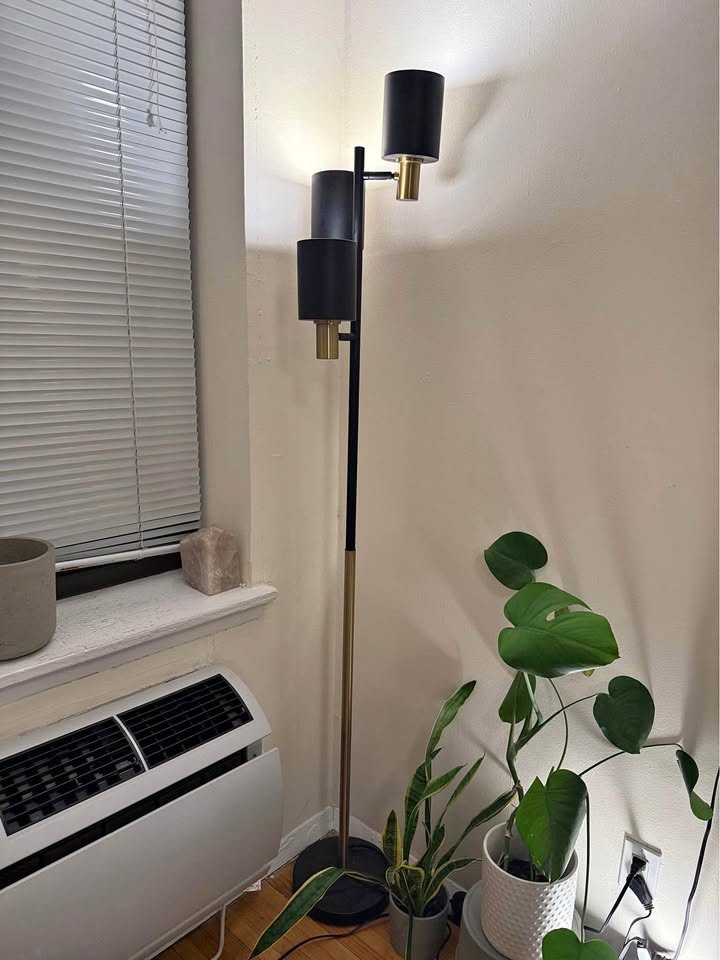 Modern Brass Floor Lamp 66”