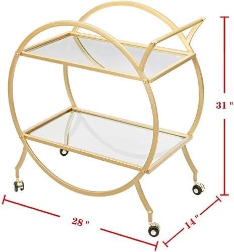 Bar Cart w Mirrored Shelves - photo 4