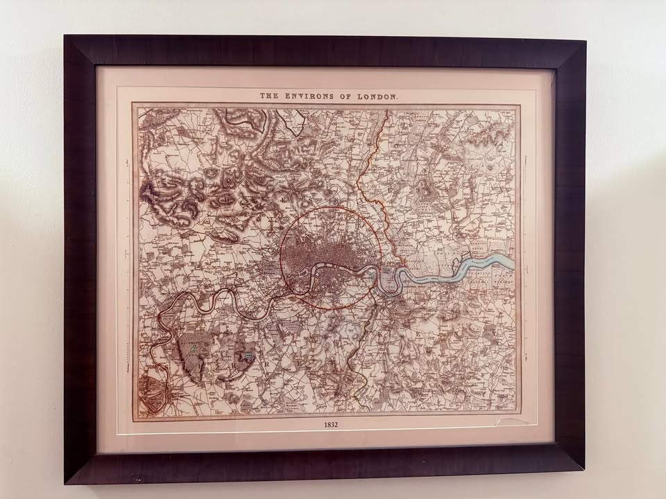 Framed Paris/London 1855 Map - photo 2