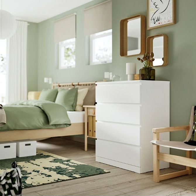 MALM 4 drawer chest
