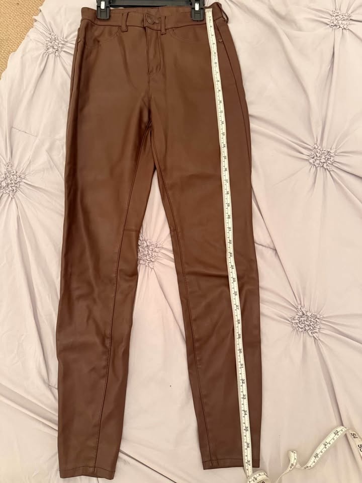 Free People Brown Leather Pants (Size 27) - photo 4